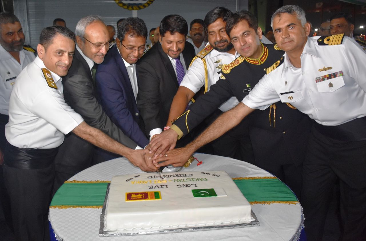 Pakistan Navy ship NASR and SAIF receive rousing reception in Colombo Sri Lanka