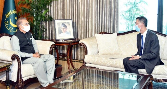 President-Arif-Alvi-and-Chinese-Ambassador-Yao-Jing