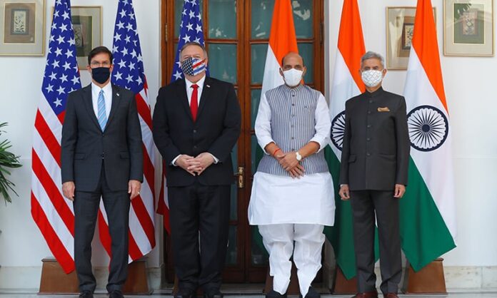 U.S. Secretary of State of Mike Pompeo and U.S. Defense Secretary Mark Esper visit India